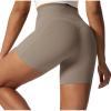 imageAoxjox Geo Workout Biker Shorts for Women Tummy Control High Waisted Exercise Athletic Gym Running Yoga Short 6quotDriftwood