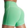 imageAoxjox Lexi Lined Workout Biker Shorts for Women Tummy Control High Waisted Exercise Athletic Gym Running Yoga Short 6quotKatydid GreenWhite