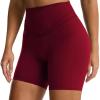 imageAoxjox Siren Workout Biker Shorts for Women Tummy Control High Waisted Hidden Scrunch Athletic Gym Yoga Short 5quot6quot7quotRumba Red