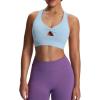 imageAoxjox Womens Workout Sports Bras Twist Front Fitness Training Gym Bra Yoga Crop Lola TankAiry Blue