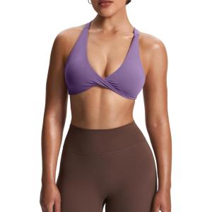 imageAoxjox Womens Workout Sports Bras Fitness Satara Low Impact Bra Yoga Crop TankChive Blossom