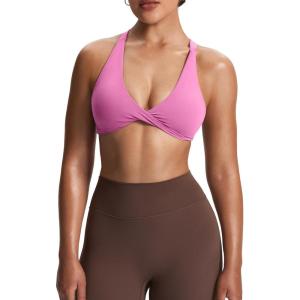 imageAoxjox Womens Workout Sports Bras Fitness Satara Low Impact Bra Yoga Crop TankSpring Crocus