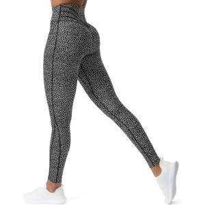 imageAoxjox High Waisted Workout Leggings for Women Trinity Yoga Pants 265quotBlackness Dot Printrun Small