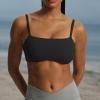imageAoxjox Womens Define Sculpt Bandeau Bras Workout Curved Training Fitness Running Yoga Crop TankBlack