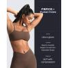 imageAoxjox Womens Define Sculpt Bandeau Bras Workout Curved Training Fitness Running Yoga Crop TankFudge Coffee