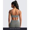 imageAoxjox Womens Define Sculpt Bandeau Bras Workout Curved Training Fitness Running Yoga Crop TankGrey