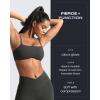 imageAoxjox Womens Define Sculpt Bandeau Bras Workout Curved Training Fitness Running Yoga Crop TankIron Grey