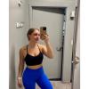 imageAoxjox Womens Workout Sports Bras Fitness Amor Low Impact Bra Yoga Crop TankA Black