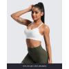 imageAoxjox Womens Workout Sports Bras Fitness Amor Low Impact Bra Yoga Crop TankA White