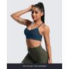 imageAoxjox Womens Workout Sports Bras Fitness Amor Low Impact Bra Yoga Crop TankBlueberry
