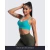 imageAoxjox Womens Workout Sports Bras Fitness Amor Low Impact Bra Yoga Crop TankCascade Blue