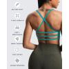 imageAoxjox Womens Workout Sports Bras Fitness Amor Low Impact Bra Yoga Crop TankCascade Blue
