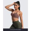 imageAoxjox Womens Workout Sports Bras Fitness Amor Low Impact Bra Yoga Crop TankFudge Coffee