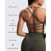 imageAoxjox Womens Workout Sports Bras Fitness Amor Low Impact Bra Yoga Crop TankIron Grey