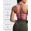imageAoxjox Womens Workout Sports Bras Fitness Amor Low Impact Bra Yoga Crop TankLilac Purple