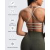 imageAoxjox Womens Workout Sports Bras Fitness Amor Low Impact Bra Yoga Crop TankMink