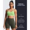 imageAoxjox Womens Workout Sports Bras Fitness Amor Low Impact Bra Yoga Crop TankParadise Green
