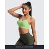 imageAoxjox Womens Workout Sports Bras Fitness Amor Low Impact Bra Yoga Crop TankParadise Green