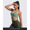 imageAoxjox Womens Workout Sports Bras Fitness Amor Low Impact Bra Yoga Crop TankSage Green