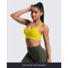 imageAoxjox Womens Workout Sports Bras Fitness Amor Low Impact Bra Yoga Crop TankVibrant Yellow