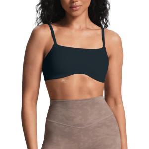 imageAoxjox Womens Define Sculpt Bandeau Bras Workout Curved Training Fitness Running Yoga Crop TankBlueberry