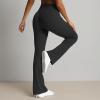 imageAoxjox Flare Leggings for Women Trinity Tummy Control High Waisted Wide Leg Yoga Pants 29quot31quot33quotBlack