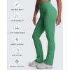 imageAoxjox Flare Leggings for Women Trinity Tummy Control High Waisted Wide Leg Yoga Pants 29quot31quot33quotBottle Green