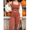imageAoxjox Flare Leggings for Women Trinity Tummy Control High Waisted Wide Leg Yoga Pants 29quot31quot33quotCherry Mahogany