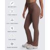 imageAoxjox Flare Leggings for Women Trinity Tummy Control High Waisted Wide Leg Yoga Pants 29quot31quot33quotFudge Coffee