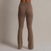 imageAoxjox Flare Leggings for Women Trinity Tummy Control High Waisted Wide Leg Yoga Pants 29quot31quot33quotFudge Coffee