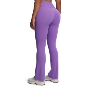 imageAoxjox Flare Leggings for Women Trinity Tummy Control High Waisted Wide Leg Yoga Pants 29quot31quot33quotChive Blossom