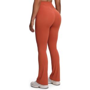 imageAoxjox Flare Leggings for Women Trinity Tummy Control High Waisted Wide Leg Yoga Pants 29quot31quot33quotEarthy Brown