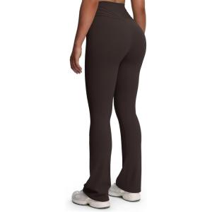imageAoxjox Flare Leggings for Women Trinity Tummy Control High Waisted Wide Leg Yoga Pants 29quot31quot33quotMulch