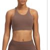 imageAoxjox Womens Workout Sports Bras Fitness MediumHigh Cross Back Sporty Bra Yoga Crop TankFudge Coffee