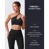 imageAoxjox Womens Workout Sports Bras One Shoulder Caley Asymmetrical Bra Fitness Exercise Gym Yoga Crop Tank TopBlack
