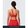 imageAoxjox Womens Workout Sports Bras One Shoulder Caley Asymmetrical Bra Fitness Exercise Gym Yoga Crop Tank TopRacing Red