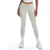 imageAoxjox Womens Impact Seamless Workout Leggings Hidden Scrunch Butt Lifting Low Waist Yoga Pants 26quotFeather Beige Run Small  Size Up
