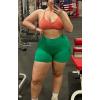 imageAoxjox Seamless Camo Scrunch Workout Biker Shorts for Women Tummy Control High Waisted Athletic Gym Running Yoga Short 5quotEmerald Green Camo