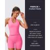 imageAoxjox Womens Sleeveless Hailey Halter Tank Tops Workout Athletics Gym Yoga Curve Longline Crop TopAzalea Pink