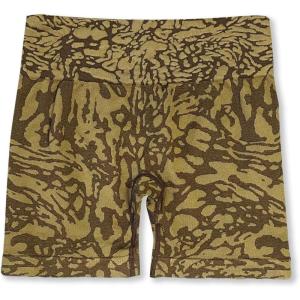 imageAoxjox Seamless Camo Scrunch Workout Biker Shorts for Women Tummy Control High Waisted Athletic Gym Running Yoga Short 5quotBrown Camo