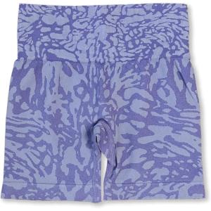imageAoxjox Seamless Camo Scrunch Workout Biker Shorts for Women Tummy Control High Waisted Athletic Gym Running Yoga Short 5quotPeriwinkle Camo