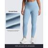imageAoxjox Womens Impact Seamless Workout Leggings Hidden Scrunch Butt Lifting Low Waist Yoga Pants 24quot26quotAiry Blue