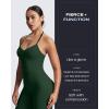 imageAoxjox Womens Impact Seamless Workout Leggings Hidden Scrunch Butt Lifting Low Waist Yoga Pants 24quot26quotDark Green