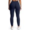 imageAoxjox Womens Impact Seamless Workout Leggings Hidden Scrunch Butt Lifting Low Waist Yoga Pants 24quot26quotDark Navy