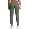 imageAoxjox Womens Impact Seamless Workout Leggings Hidden Scrunch Butt Lifting Low Waist Yoga Pants 24quot26quotOlive Grey