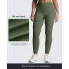 imageAoxjox Womens Impact Seamless Workout Leggings Hidden Scrunch Butt Lifting Low Waist Yoga Pants 24quot26quotOlive Grey