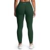 imageAoxjox Womens Impact Seamless Workout Leggings Hidden Scrunch Butt Lifting Low Waist Yoga Pants 24quot26quotDark Green