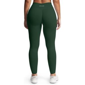 imageAoxjox Womens Impact Seamless Workout Leggings Hidden Scrunch Butt Lifting Low Waist Yoga Pants 24quot26quotDark Green