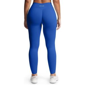 imageAoxjox Womens Impact Seamless Workout Leggings Hidden Scrunch Butt Lifting Low Waist Yoga Pants 24quot26quotGalaxy Blue