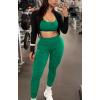 imageAoxjox Womens High Waist Seamless Camo Scrunch Legging Knit Workout Yoga Pants 23quotEmerald Green Camo